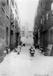 London Slums, 1899 (b/w photo)