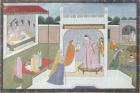 Palace Lady with her maids, Kangra, c.1790 (gouache on paper)