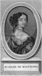 Portrait of Madame de Maintenon (engraving) (b/w photo)