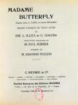 Playbill for 'Madame Butterfly' by Giacomo Puccini (1858-1924) 1903 (litho)