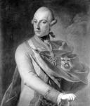 Portrait of Joseph II (1741-90) of Habsbourg-Lorraine (oil on canvas) (b/w photo)