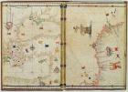 Ms Ital 550.0.3.15 fol.4v-5r Map of the Eastern Mediterranean Coast and Islands, from the 'Carte Geografiche' (vellum)