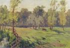 A Pasture with a Stream and an Enclosure, c.1868 (oil on canvas)