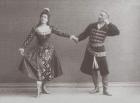 Julia and Felix Kschessinsky in the mazurka (Polish dance) in the original Ivanov/Petipa 'Swan Lake', 1895 (b/w photo)