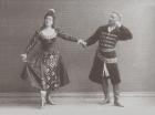 Julia and Felix Kschessinsky in the mazurka (Polish dance) in the original Ivanov/Petipa 'Swan Lake', 1895 (b/w photo)