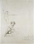 The Two Rose Genies and the Baby in the Field, 1807/08 (pen and ink on paper)