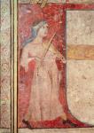 The Females Saints at the Tomb and the Resurrection, detail of the rebec player, 1330 (fresco)