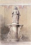 Statue of Queen Anne at the East End of Queen Square, 1851 (w/c on paper)