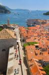 View over rooftops of the old town from the Minceta Tower, Dubrovnik, Croatia (photo)