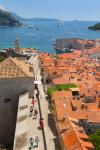 View over rooftops of the old town from the Minceta Tower, Dubrovnik, Croatia (photo)