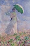 Woman with a Parasol turned to the Right, 1886 (oil on canvas)