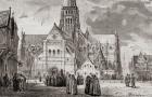 Old St.Paul's Cathedral, London, England in the 16th century.