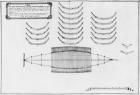 Plan of a vessel with all its floor plates, illustration from the 'Atlas de Colbert', plate 6 (pencil & w/c on paper) (b/w photo)