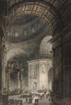 Illumination of the Cross in St. Peter's on Good Friday, 1787 (w/c and etching)