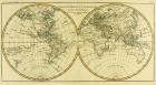 Map of the World in two Hemispheres, from 'Atlas de Toutes les Parties Connues du Globe Terrestre' by Guillaume Raynal (1713-96) published Geneva, 1780 (coloured engraving)