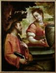 Christ and the Woman of Samaria, c.1575-80 (oil on canvas)