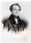 Portrait of Alexandre Dumas Fils (1824-95) engraved by Gregoire and Deneux (litho) (b/w photo)