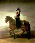 Equestrian portrait of Queen Maria Luisa (1751-1819) wife of King Charles IV (1788-1808) of Spain (oil on canvas)