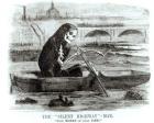 The Silent Highway Man, from 'Punch', 1858 (litho) (b/w photo)