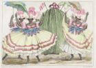 Red-Set Girls and Jack-in-the-Green, plate 2 from 'Sketches of Character...', 1838 (colour litho)