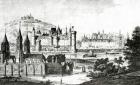 View of Saint-Germain-des-Pres and of the Pre-aux-Cleres during the reign of Charles V, from 'History of St.Germain des Pres', by Dom Bouillart, published in 1724, illustration from 'Science and Literature in the Middle Ages and Renaissance', written and 