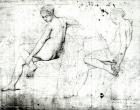 Study for the Turkish Bath (graphite on paper) (b/w photo)