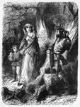 Queen Margaret and the Robber of Hexham, illustration from 'John Cassell's Illustrated History of England' published 1858 (engraving)
