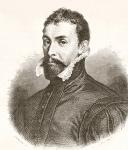 Sir Antonis Mor, aka Anthonis Mor or Antonio Moro, c. 1517 - 1577. Netherlandish portrait artist. From Histoire des Peintres de Toutes les Écoles, École Hollandaise, published 1863. (litho)
