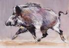 Running boar, 1999 (mixed media on paper)
