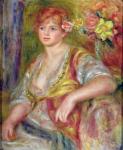 Blonde woman with a rose, c.1915-17 (oil on canvas)