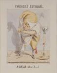 Satirical Fantasies, caricature of Adolphe Thiers (1797-1877) (w/c on paper)