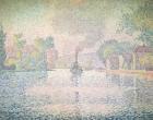 The Seine at Sannois, the tugboat "l'Hirondelle", 1901 (oil on canvas)