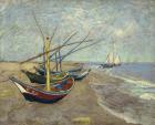 Fishing Boats on the Beach at Saintes-Maries-de-la-Mer, 1888 (oil on canvas)