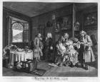 Marriage a la Mode, Plate VI, The Lady's Death, 1745 (engraving)
