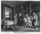 Marriage a la Mode, Plate VI, The Lady's Death, 1745 (engraving)