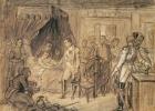The Death of Marshal Jean Lannes (1769-1809) Duke of Montebello (pencil on paper)