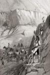 Tribe of Native American Indians on the move, 19th century. From The History of Our Country, published 1900