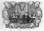 The Cafe Procope, engraved by Jean Francois Badoureau (b.1789) (engraving) (b/w photo)