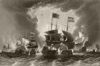 Defeat of the Dutch fleet by Admiral Robert Blake at the Battle of the Gabbard, 12 and 13 June 1653, from 'The National and Domestic History of England' by William Hickman Smith Aubrey (1858-1916) published London, c.1890 (litho)