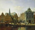 View of the Spaarne at Haarlem, 1667 (oil on canvas)