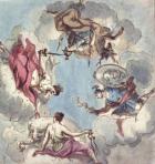 Design for a Ceiling: The Four Cardinal Virtues, Justice, Prudence, Temperance and Fortitude