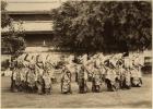 Veiled dancers at Mandalay, Burma, late 19th century (albumen print) (b/w photo)