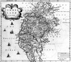 Map of Cumberland, c.1695 (engraving)