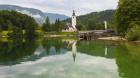 The church of St. John (Cerkev sv Janeza) at Ribcev Laz, Lake Bohinj (Bohinjsko jezero), Triglav National Park, Upper Carniola, Slovenia (photo)