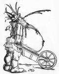 A Fat Man and a Wheelbarrow, c.1521 (engraving)