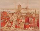 Brooklyn Bridge, c.1883 (colour litho)