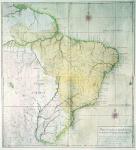 Map of Brazil, 1749 (colour engraving)