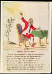The Prayer of Voltaire (coloured engraving)
