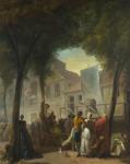 A Street Show in Paris, 1760 (oil on canvas)