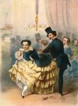 Ballroom scene in the 19th century. From Illustrierte Sittengeschichte vom Mittelalter bis zur Gegenwart by Eduard Fuchs, published 1909.